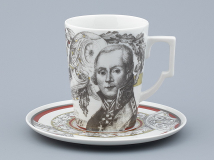 Бокал с блюдцем в подарочной упаковке, форма Гранд, рисунок Полководцы России Федор Ушаков, арт. 81.32433.00.1, 