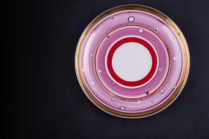 Чашка с блюдцем 220мл, Зима в розовом, форма Банкетная арт 61.21043.00.1