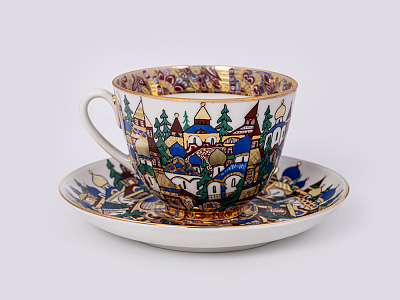 Сервиз чайный, форма Весенняя, рисунок Русская фантазия, арт. 81.20886.00.1