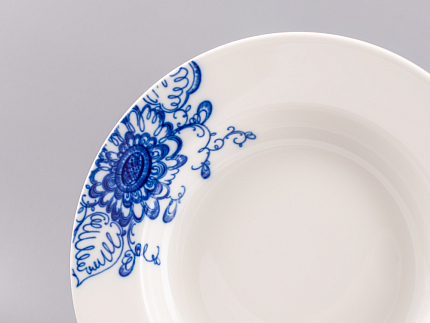 Тарелка 220 мм форма Глубокая, рисунок Гарден, арт. 80.99826.00.1