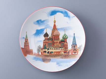 Тарелка декоративная 195 мм, форма Эллипс, рисунок Сердце Москвы, арт. 80.09158.00.1