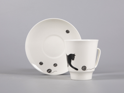 Чашка с блюдцем кофейная 165 мл., форма Майская, рисунок Веселый клубочек арт. 81.30659.00.1, 