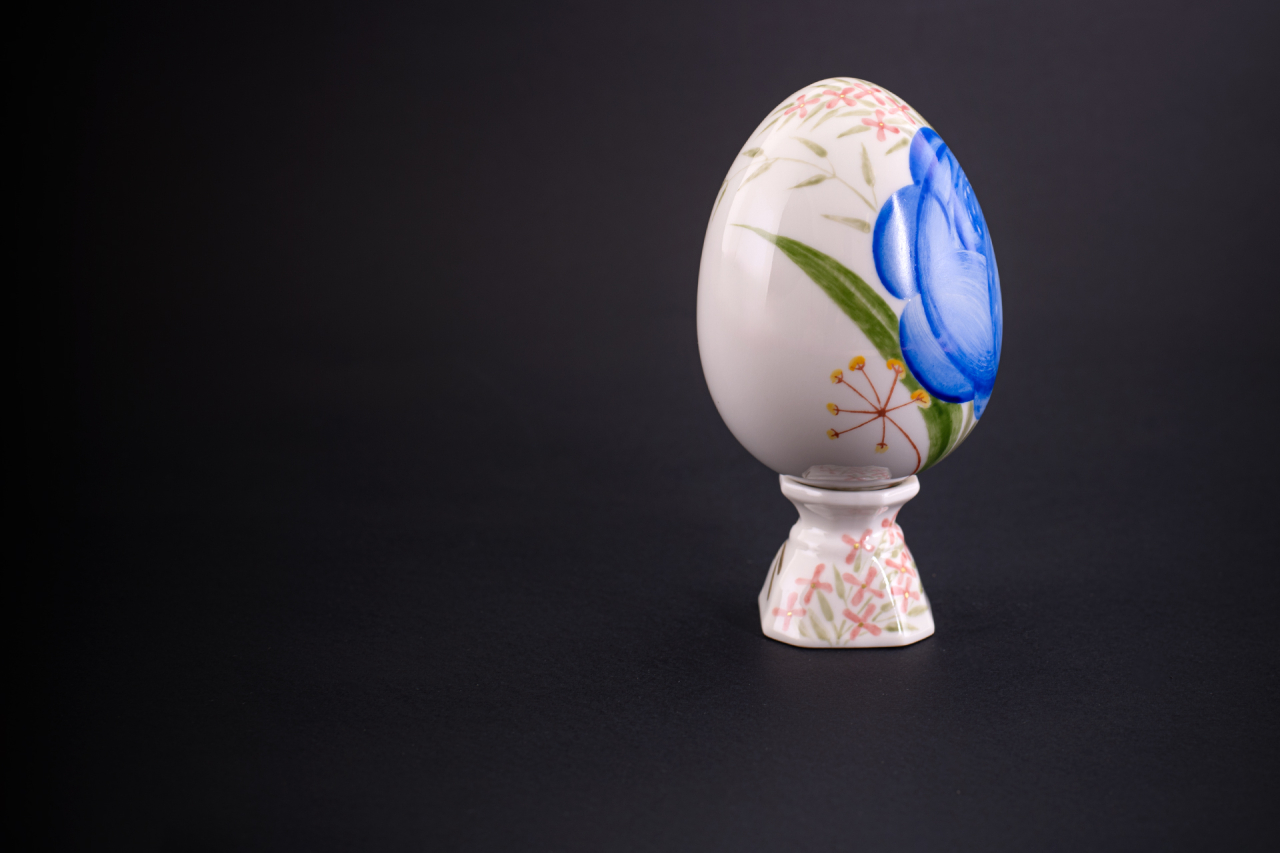 Яйцо пасхальное Синий цветок, арт 60.21590.00.1, 