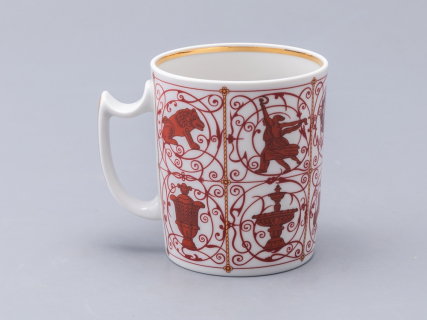 Бокал с блюдцем и крышкой 380 мл, форма Снежное утро, рисунок Сувенир Московский, арт. 81.34815.00.1, 