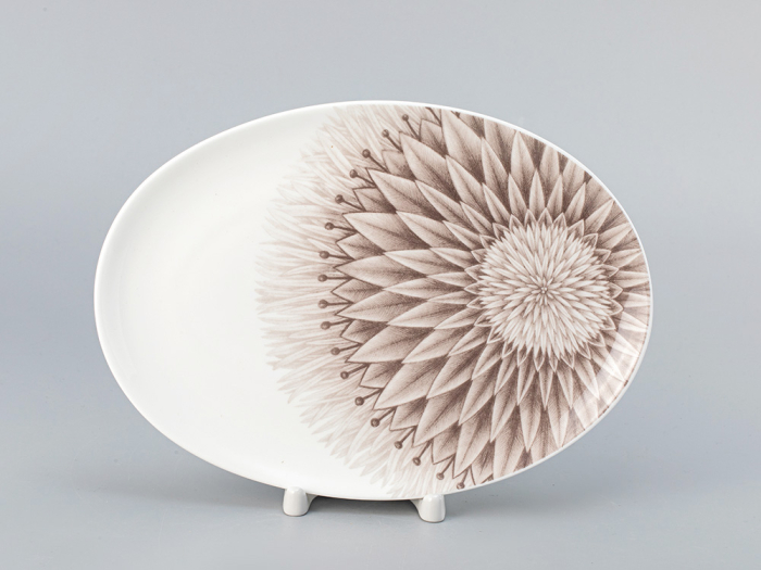 Блюдо овальное 235х170 мм форма Восточная рисунок Aloha Bungalow, арт. 80.40056.00.1, 