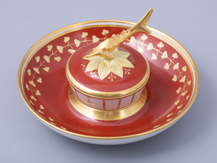 Икорница форма Каспийская, рисунок Гурьевский сервиз, арт. 80.43396.00.1, 