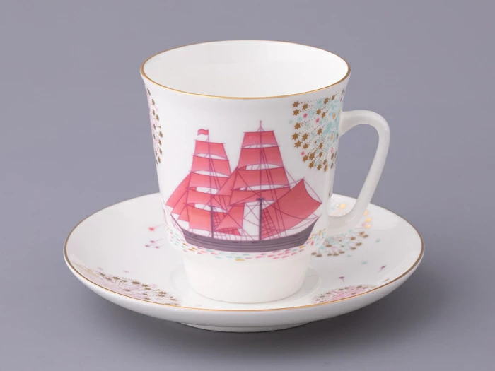 Чашка с блюдцем форма Майская рисунок Волшебная ночь арт. 81.27381.00.5, 