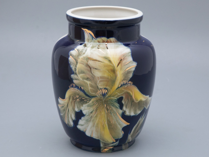 Ваза форма Китайская малого размера рисунок Ирисы, арт. 80.96067.00.1, 