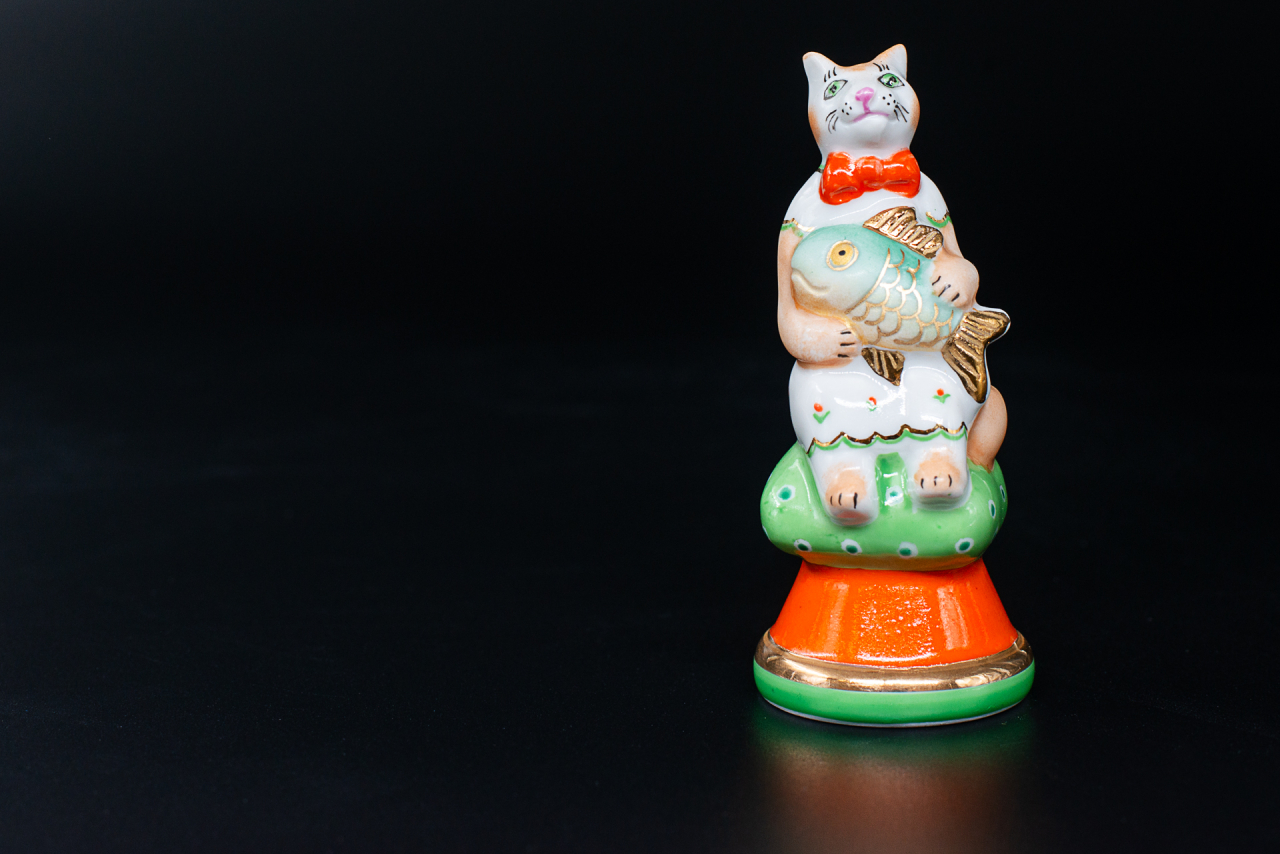 Скульптура Кошка Маша с рыбкой, арт 62.12742.00.5, 