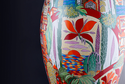 Ваза Экзотические фантазии на форме Молодежная, большой размер, арт 80.62387.00.1