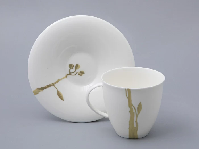 Чашка с блюдцем чайная форма Оливия рисунок Лидия арт. 81.31431.00.1, 