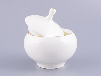 Сахарница форма Яблочко Золотой кант арт. 80.04411.00.1