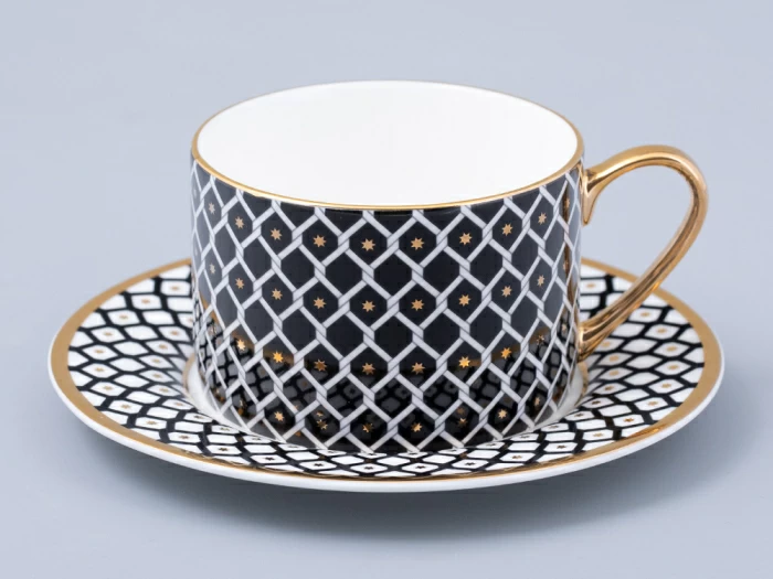 Чашка с блюдцем 250 мл форма Идиллия рисунок Неро арт. 81.31117.00.1, 