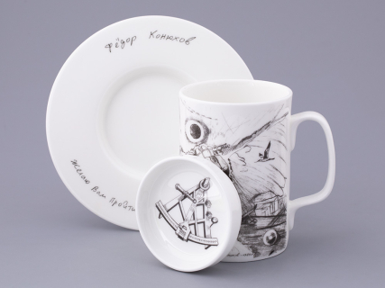 Бокал с крышкой в подарочной упаковке, форма Top. рисунок Путь на Север, арт. 81.32934.00.1, 