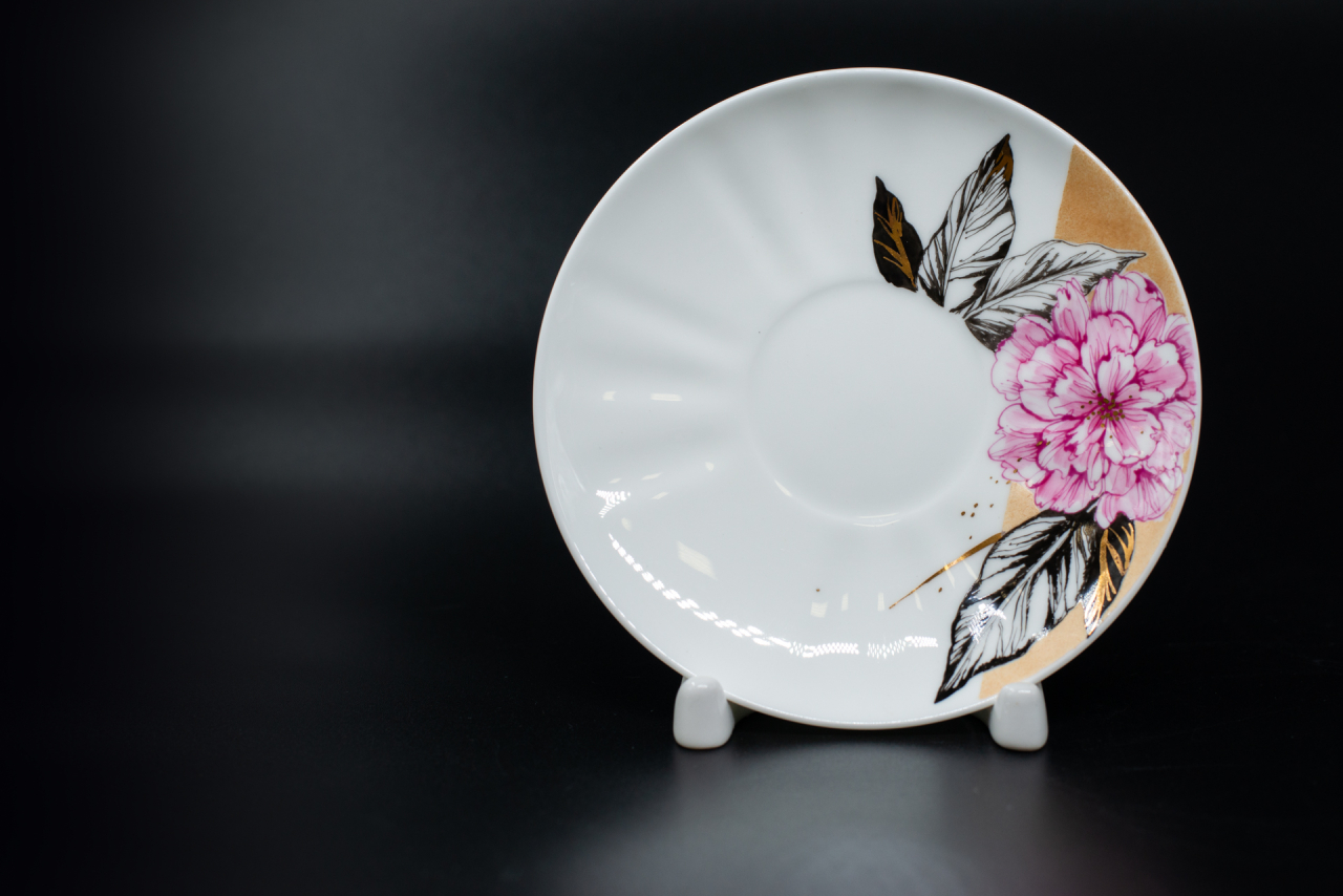 Чашка с блюдцем Желтая Роза, на форме Гвоздика, арт 61.20992.00.1, 