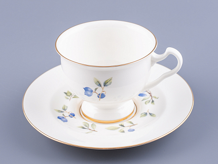 Чашка с блюдцем чайная форма Айседора рисунок Голубика арт. 81.26752.00.1