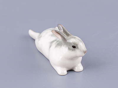 Скульптура Кролик лежебока серый арт. 82.68949.00.1