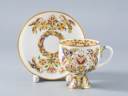 Сервиз кофейный, форма Классическая-2, рисунок Золотые бабочки, 6 персон 20 предметов  арт. 81.13777.00.1