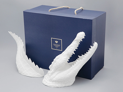 Подарочный набор Крокодил голова и хвост, рисунок Белый, арт. 81.32755.00.1