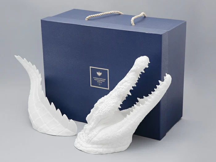 Подарочный набор Крокодил голова и хвост, рисунок Белый, арт. 81.32755.00.1, 