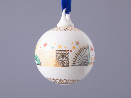 Подарочный набор Ёлочных украшений, форма Шар с петелькой, рисунок Рождественский Петербург, арт. 81.32760.00.1, 