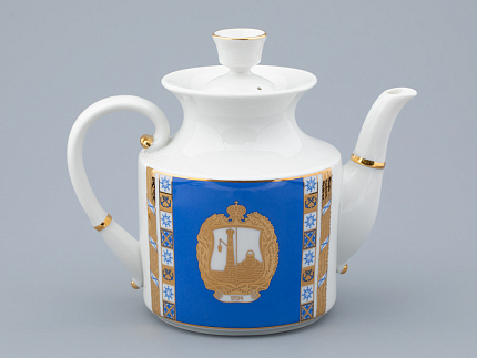 Сервиз чайный на 6 персон 21 предмет, форма Банкетная, рисунок Кронштадт, арт. 81.32240.00.1