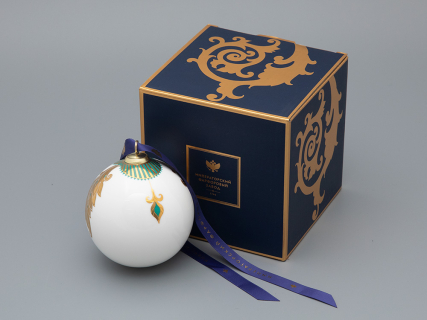 Новогодний Шар в подарочной упаковке, рисунок Рождественские узоры, арт 81.33343.00.1, 