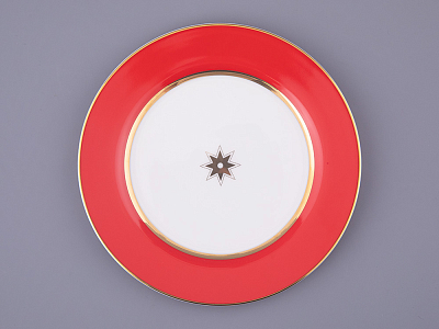 Тарелка плоская 200 мм форма Стандартная 2, рисунок Скарлетт Красный, арт. 80.49066.00.1