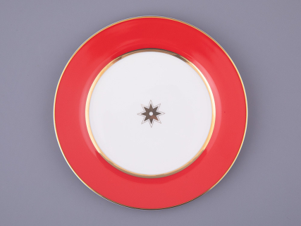 Тарелка плоская 200 мм форма Стандартная 2, рисунок Скарлетт Красный, арт. 80.49066.00.1, 