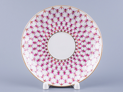 Чашка с блюдцем чайная форма Тюльпан рисунок Сетка-Блюз 2 арт. 81.24812.00.1