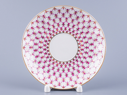 Чашка с блюдцем чайная форма Тюльпан рисунок Сетка-Блюз 2 арт. 81.24812.00.1