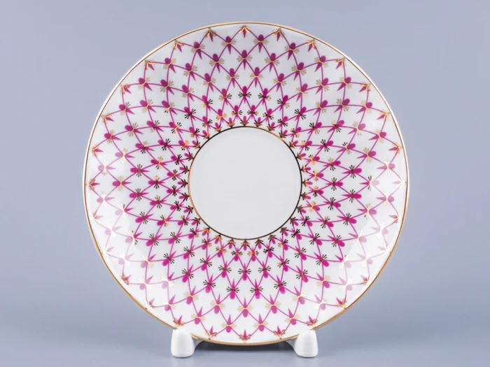 Чашка с блюдцем чайная форма Тюльпан рисунок Сетка-Блюз 2 арт. 81.24812.00.1, 