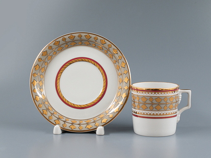 Чашка с блюдцем кофейная 160 мл.,  форма Гербовая,  рисунок Бельведер, арт. 81.28342.00.1