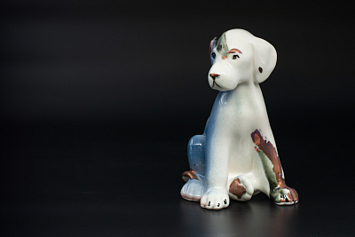 Скульптура Щенок Серый, арт 62.11229.00.1