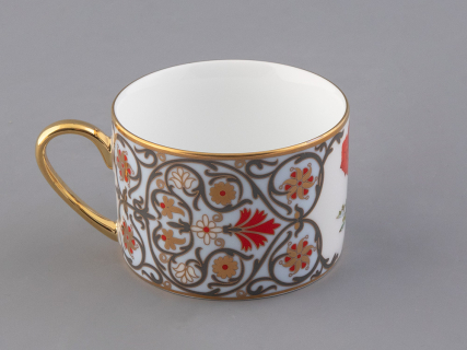 Чашка с блюдцем 250 мл в подарочной упаковке форма Соло, рисунок, Мак восточный, арт.81.32655.00.1, 