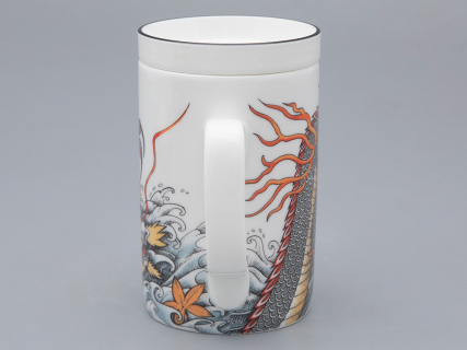 Бокал с крышкой и блюдцем в подарочной упаковке, форма top. рисунок TATTOO Dragon арт. 81.31627.00.1, 