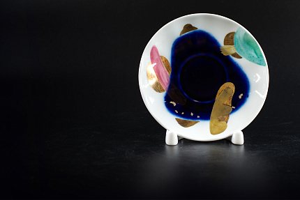 Сервиз кофейный на форме Тюльпан, Кобальтовые пятна, арт 61.20984.00.1