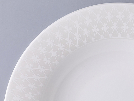 Тарелка глубокая 235 мм, форма Стандартная - 2, рисунок Жемчужная сетка, арт. 80.03016.00.1