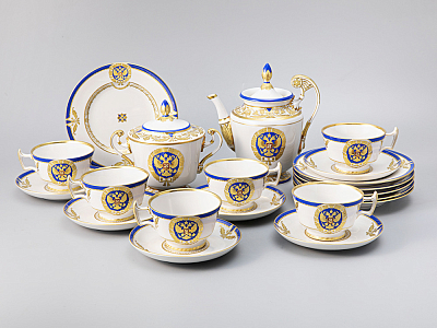 Сервиз чайный Александрия Золотой орел, 6 персон 20 предметов, арт. 81.20865.00.1