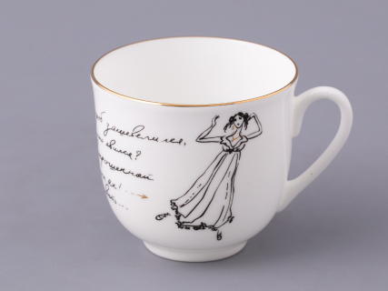 Чашка с блюдцем кофейная 180 мл.,  форма Ландыш 2, рисунок  Сон Татьяны, арт 81.22808.00.1, 