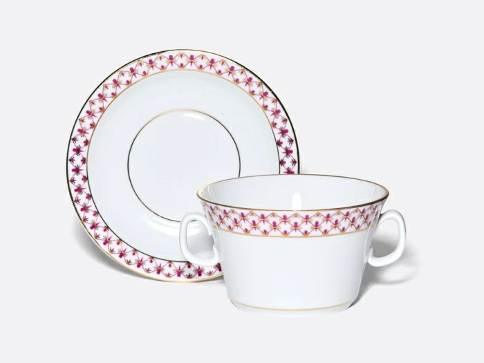 Чашка с блюдцем для бульона Молодежная Сетка-Блюз 2 арт. 81.26642.00.1, 