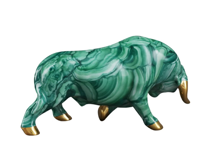 Скульптура Коррида бык Малахитовый, арт. 82.36585.00.1, 