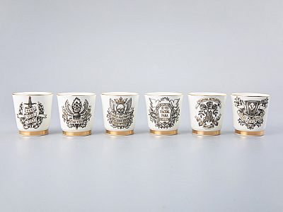 Подарочный набор стопок форма Сувенирная 1 рисунок Кворум, арт. 81.30291.00.1