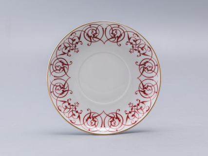 Бокал с блюдцем и крышкой 380 мл, форма Снежное утро, рисунок Сувенир Московский, арт. 81.34815.00.1, 