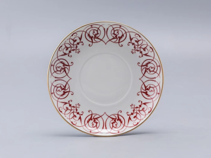 Бокал с блюдцем и крышкой 380 мл, форма Снежное утро, рисунок Сувенир Московский, арт. 81.34815.00.1, 