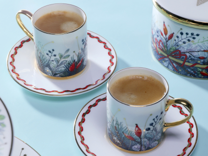 Чашка с блюдцем кофейная 115 мл, форма Идиллия, рисунок Календа, арт 81.34480.00.1, 