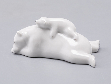 Скульптура Медведица с медвежонком малый размер арт. 82.75065.00.1