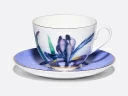 Чашка с блюдцем L’Art des Fleurs (Искусство цветов) в подарочной упаковке, форма Весенняя 2, рисунок Аметистовое пламя, арт 81.33403.00.1, 