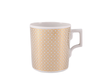 Чашка с блюдцем чайная форма Гербовая рисунок Зазеркалье. Квадраты, арт. 81.27710.00.1