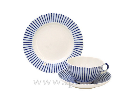 Трехпредметный комплект чайный форма Тюльпан рисунок Французик 250 мл арт. 81.15492.00.1